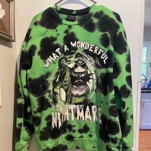 Disney Nightmare Before Christmas Sweatshirt Oogie Boogie Jack Sz L Glow In Dark
